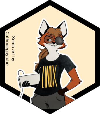 Xenia the Linux Fox drawn by CathodeGayTube